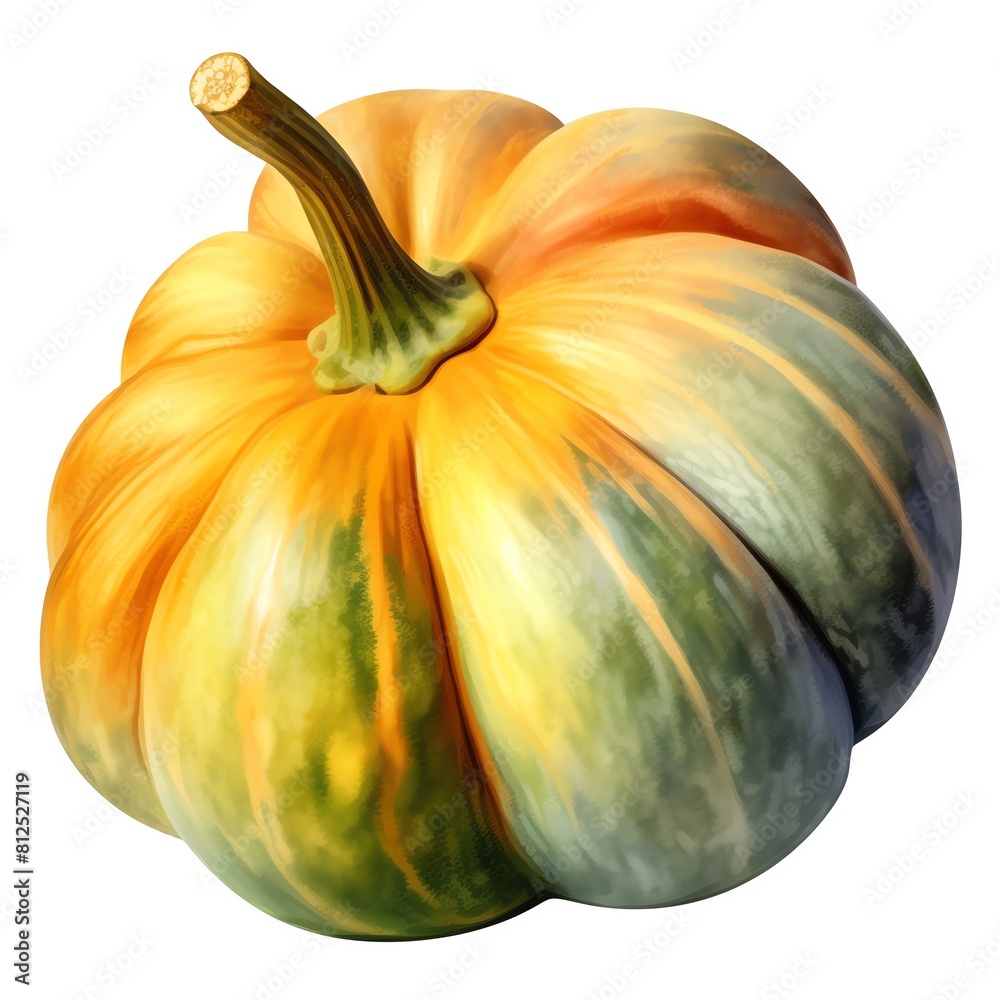 Photo of Acorn Squash, Isolated on white background Photo of Acorn Squash, Isolated on white background