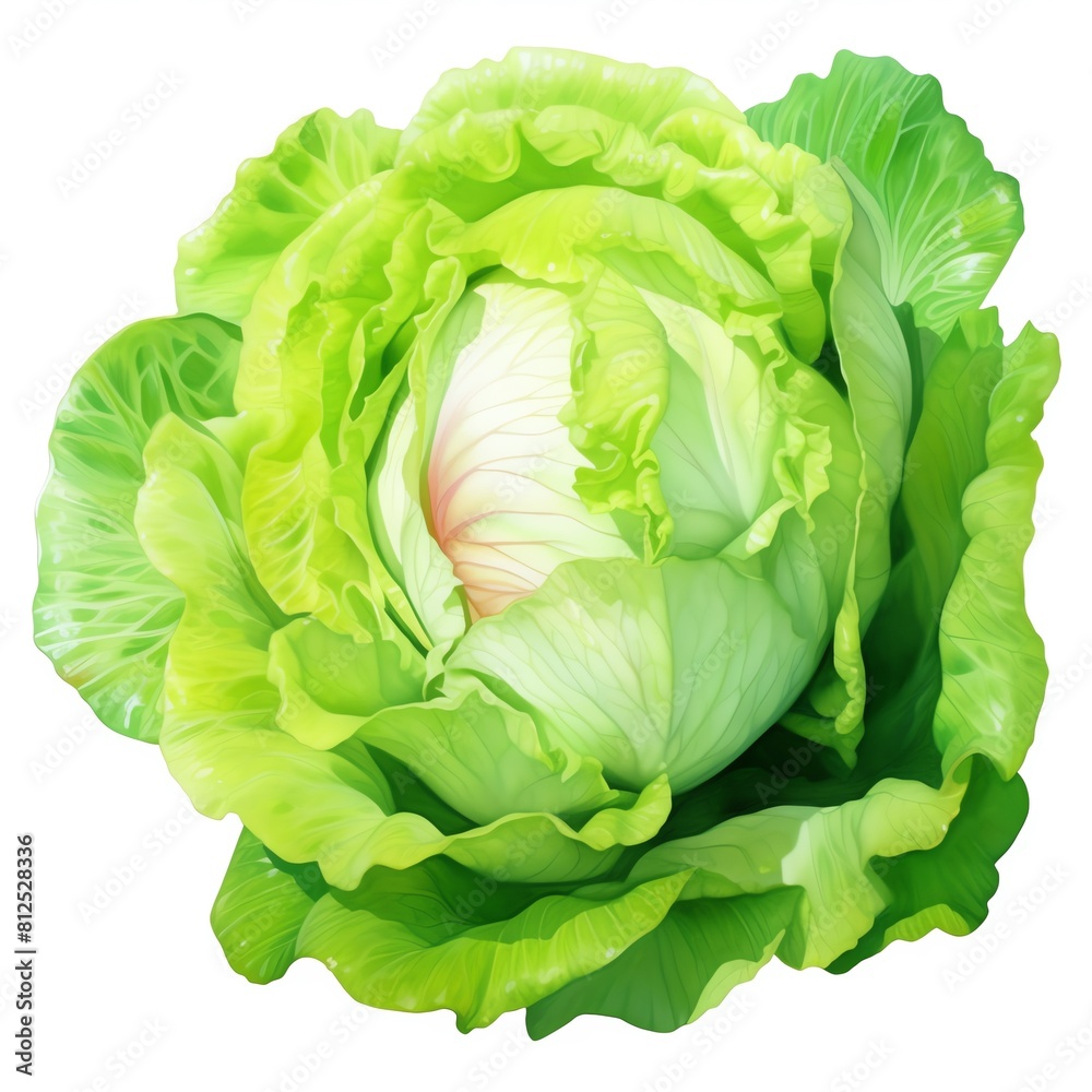 Obraz premium Photo of Lettuce, Isolated on white background