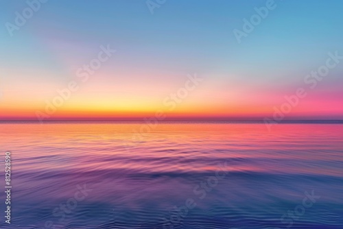 Abstract Ocean Sunset Painting in Vibrant Colors