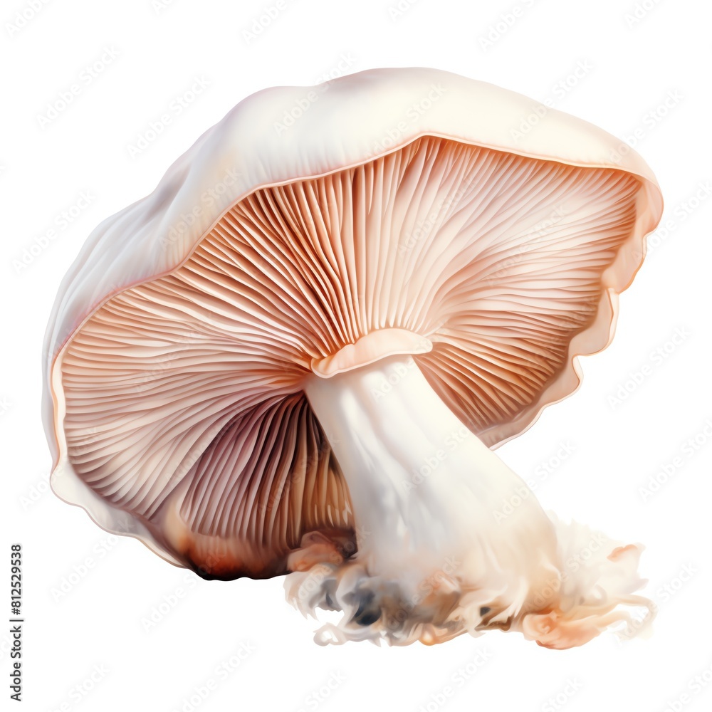 Photo of White Mushroom, Isolated on white background Photo of White Mushroom, Isolated on white background
