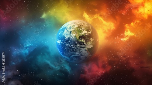 Colorful background symbolizing the peaceful coexistence of humanity
