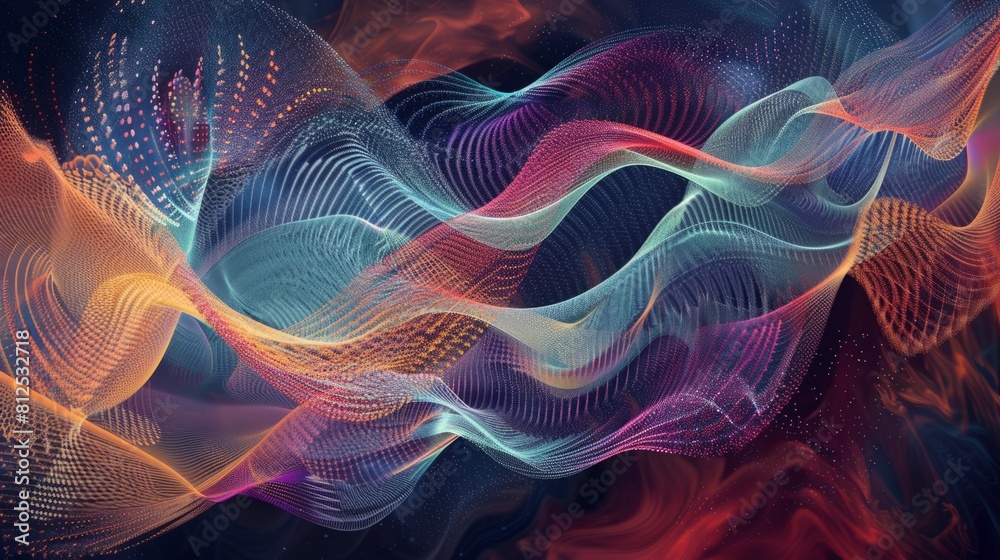 Fototapeta premium Conceptual design illustrating the interconnectedness of resonance