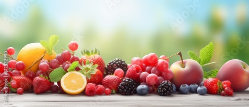 A colorful assortment of fruits and vegetables, including apples, oranges