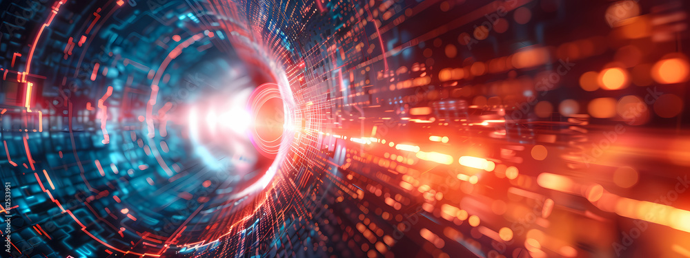 Obraz premium Cybernetic Core: The Heart of Digital Evolution