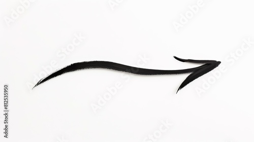 Black arrow pointing to the right isolated on a white background.