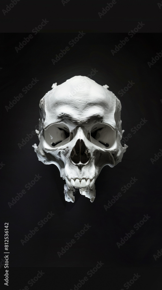 Contrasts of white and grey on a black background, super realistic