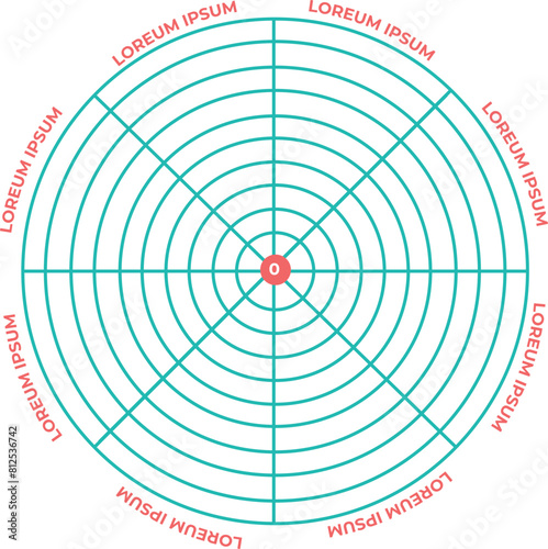 Collection of vector circle chart infographic templates for presentations, advertising, layouts, annual reports.  8 options, steps, parts
