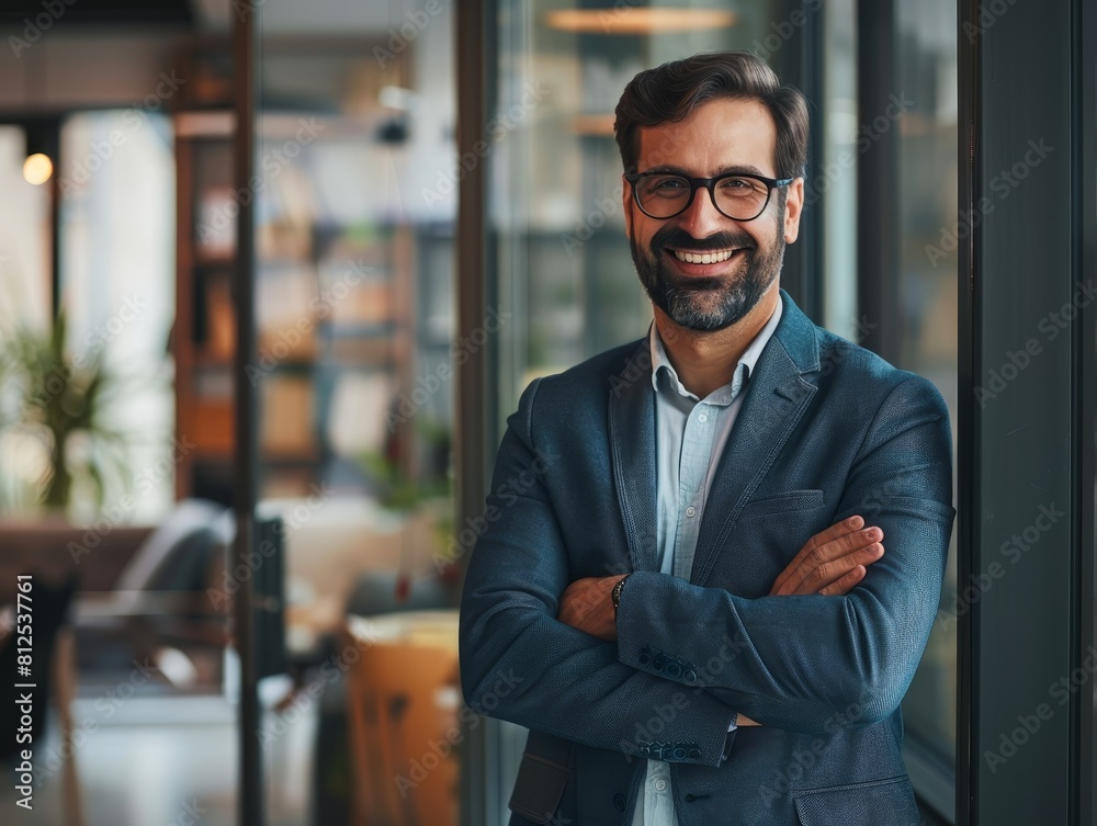 A man in a suit and tie is smiling and posing for a photo A man in a suit and tie is smiling and posing for a photo
