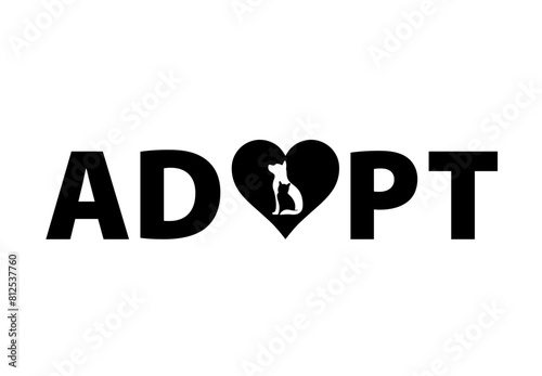 Adopt svg cut file. Isolated vector illustration.