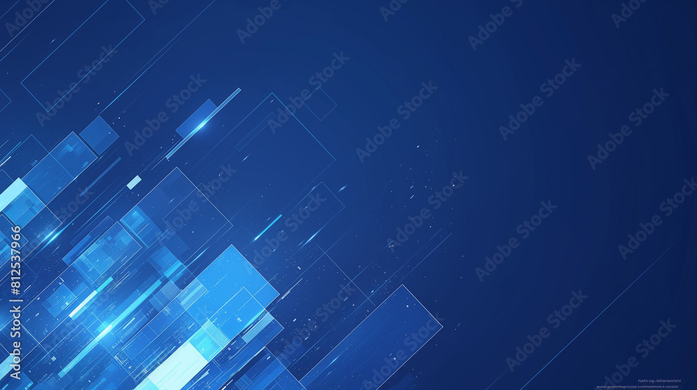 Dynamic Fusion: Abstract Blue Background with Illuminated Light Effect and Geometric Shapes - Inspiring Design Technology Concept Dynamic Fusion: Abstract Blue Background with Illuminated Light Effect and Geometric Shapes - Inspiring Design Technology Concept
