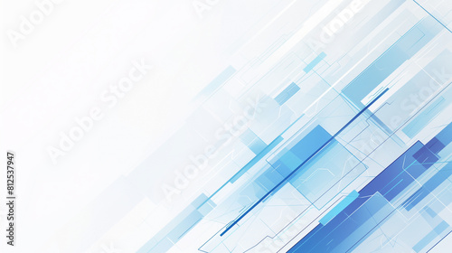 Abstract Geometric Background in Light Blue and White for Technology and Business Themes