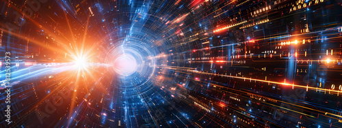 Technological Singularity: Convergence of Data and Light