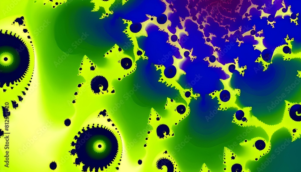 The image should feature a complex pattern generated by the Mandelbrot ...