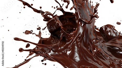 Chocolate Splash Cut Out in 8K: Realistic Lighting

 photo