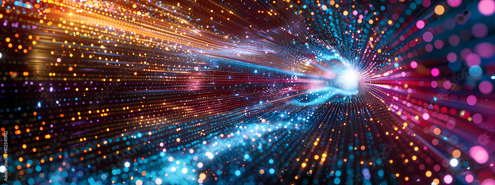 Fototapeta premium Digital Universe: Navigating the Data Nexus