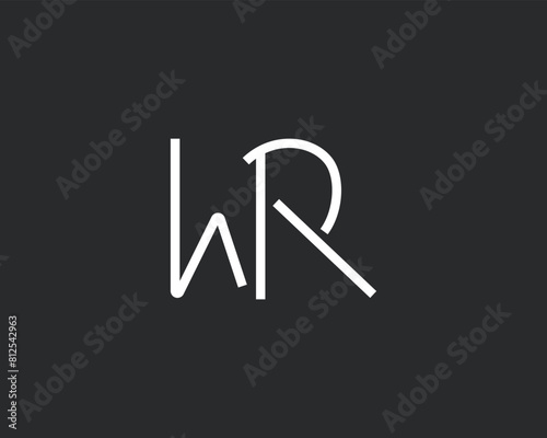 Creative Letter WR Logo Design template