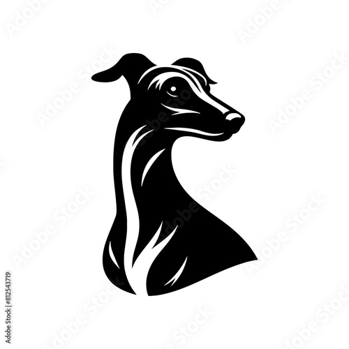 Whippet Dog Vector Silhouette - Minimalist whippet Dog Illustration.