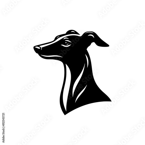 Whippet Dog Vector Silhouette - Minimalist whippet Dog Illustration.