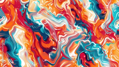 Colorful abstract patterns in beautiful seamless digital textiles