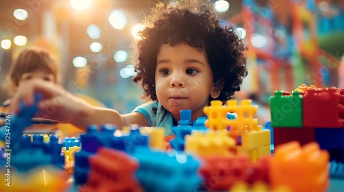 Step into the world of child development with a visual representation showcasing the milestones of growth and cognitive advancement. as children partake in educational and playful activities.