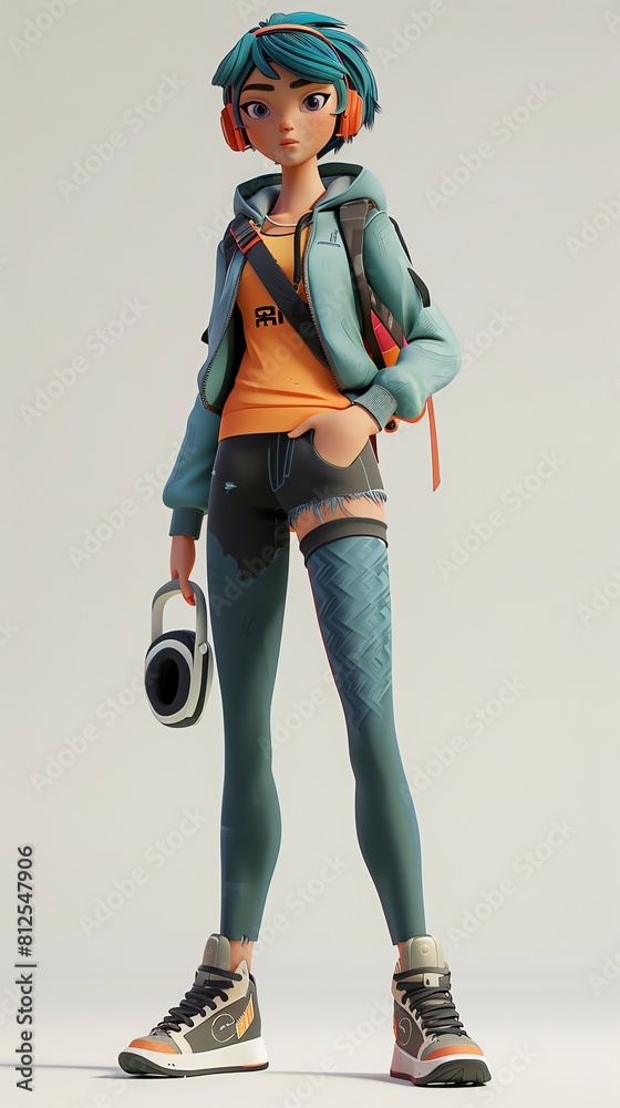 gaming 3d player character youthful and sporty persona, hero graphic character for esport video game gaming 3d player character youthful and sporty persona, hero graphic character for esport video game