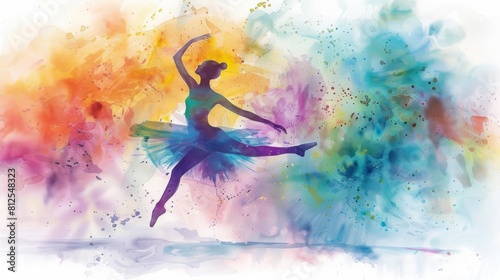 Vivid watercolor illustration bringing the magic of dance to life
