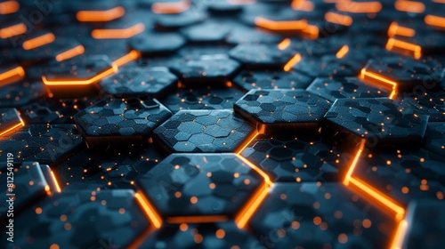 A detailed representation of digital data as a tapestry of hexagons, with each hexagon representing a different piece of information, creating a complex and dynamic pattern 8K , high-resolution, ultra