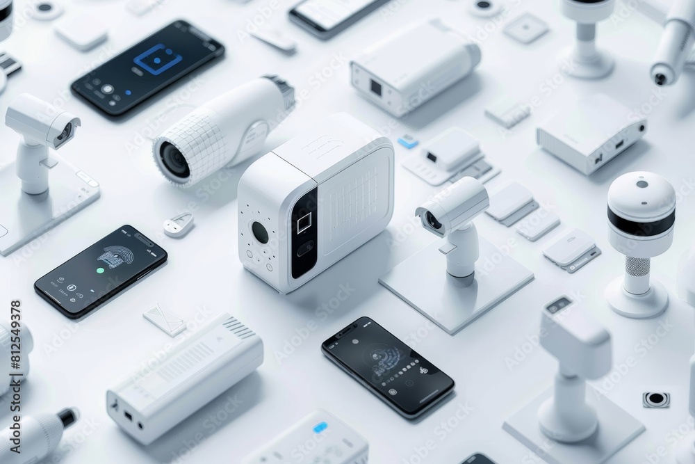 Secure your residence with a Security camera, integrating motion sensors and secured streaming in a residential environment for effective intrusion detection. Secure your residence with a Security camera, integrating motion sensors and secured streaming in a residential environment for effective intrusion detection.