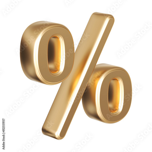 Percent Symbol 3D Icon