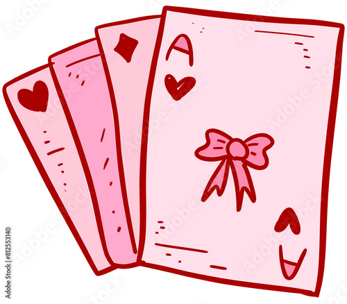 Картината върху платно Pink card coquette png clipart, cute, coquette , bows clipart, crafts Bows Coque