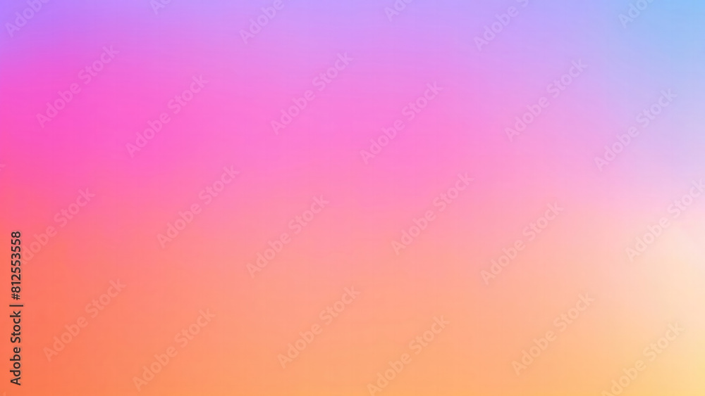 Blurred color gradient Orange, pink and blue grainy color gradient background