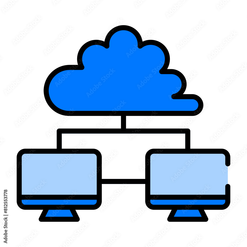 Connected Device Blue Filled Connected Device Blue Filled