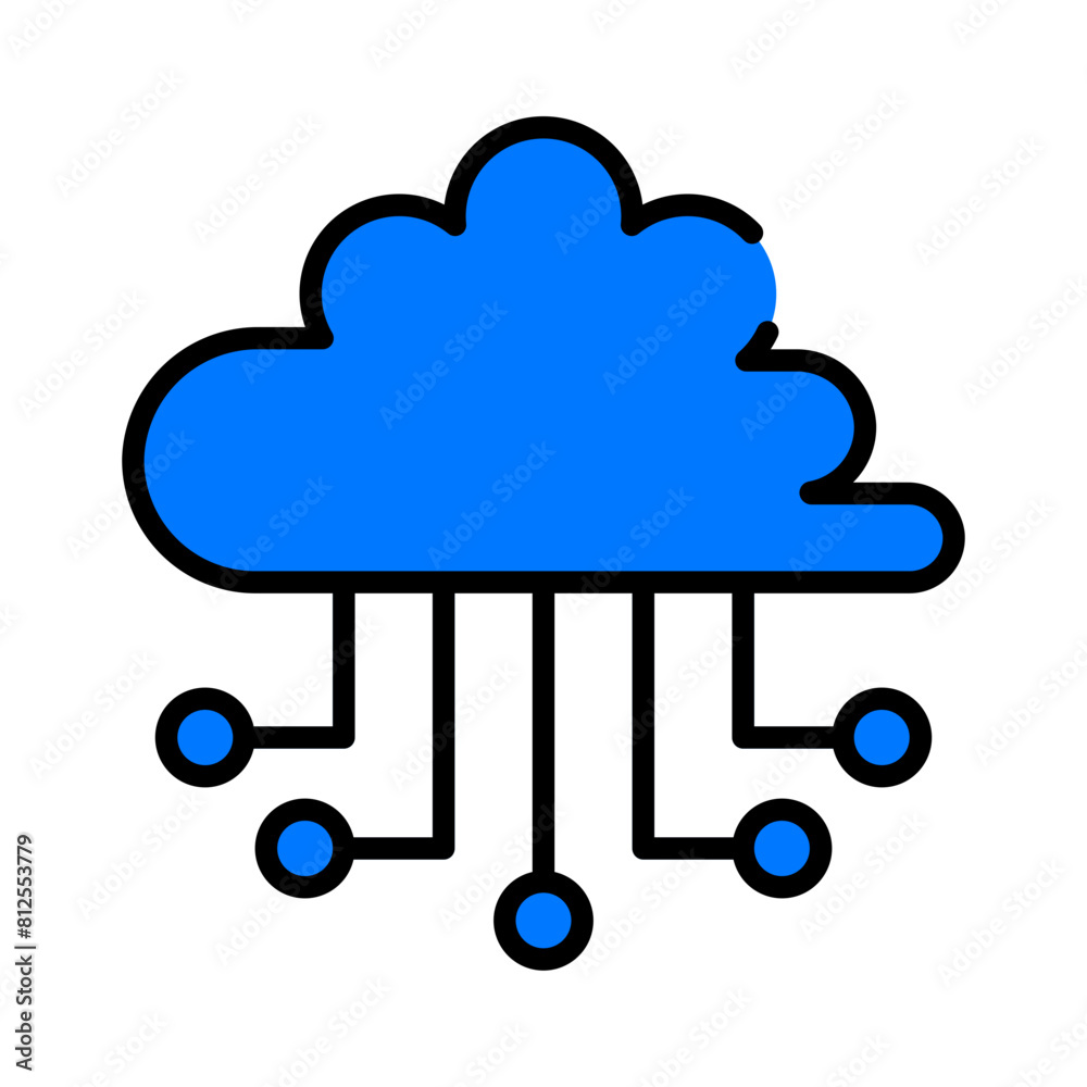 Internet of Things Blue Filled Internet of Things Blue Filled