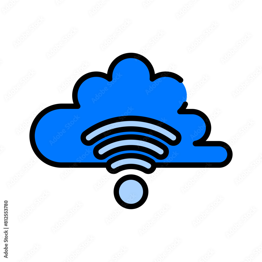 Internet of Things Blue Filled Internet of Things Blue Filled