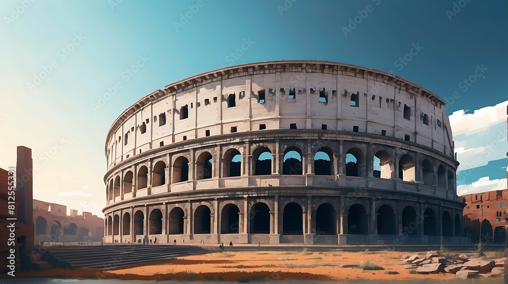 Colosseum in Rome, Italy. landmarks