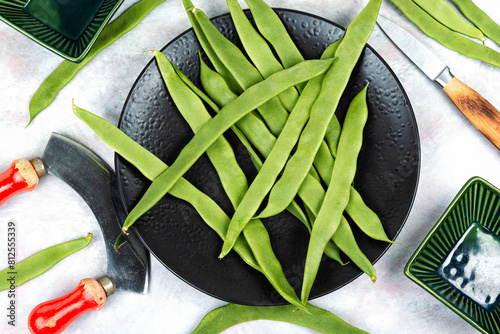 Schilderij op canvas Fresh runner beans