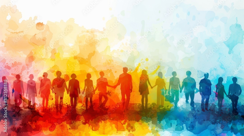 Colorful background representing the peaceful coexistence of humanity