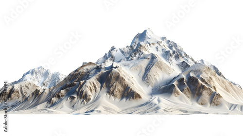 Ice mountains Isolated on transparent background