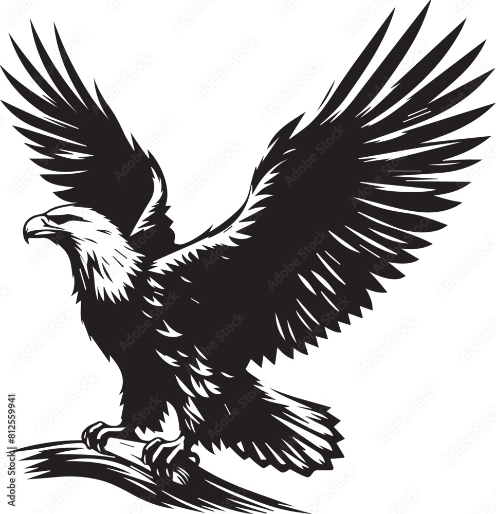 Obraz premium eagle silhouette vector