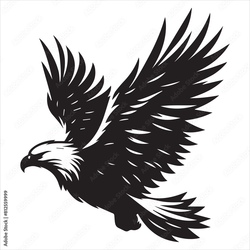 Fototapeta premium eagle silhouette vector