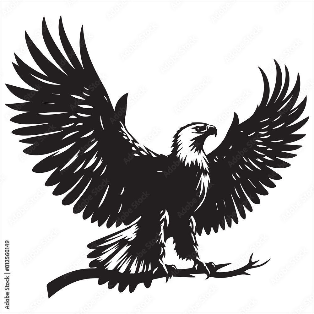 Fototapeta premium eagle silhouette vector