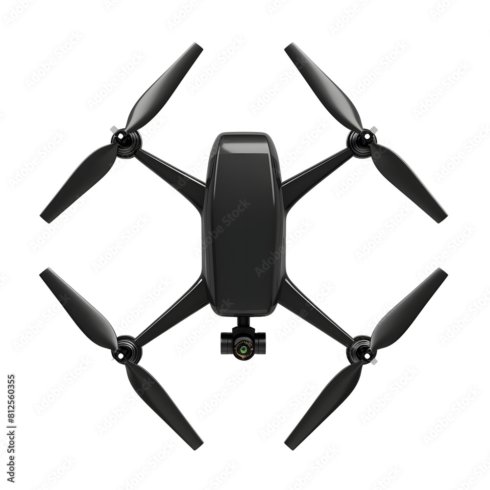 Drone camera Isolated on transparent background