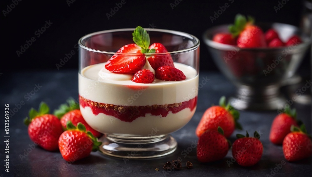 yogurt with strawberries yogurt with strawberries