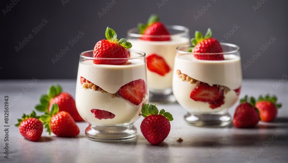yogurt with strawberries yogurt with strawberries