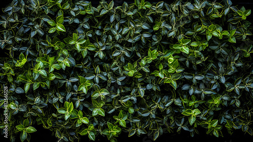 a green hedge with small plants on it  in the style of decorative backgrounds