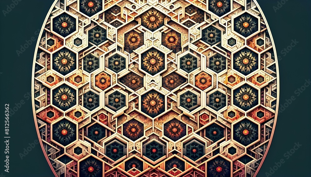 a stunning and symmetrical tessellation-based artwork that demonstrates ...