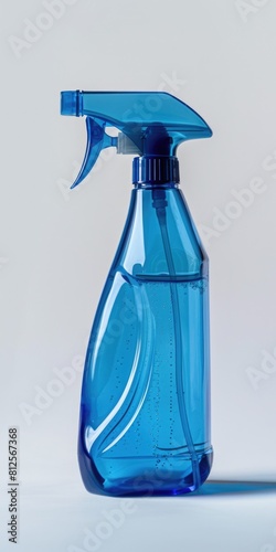 Windex Spray Bottle - Blue Window Cleaner on White Background Isolated for Cleaning Purposes photo
