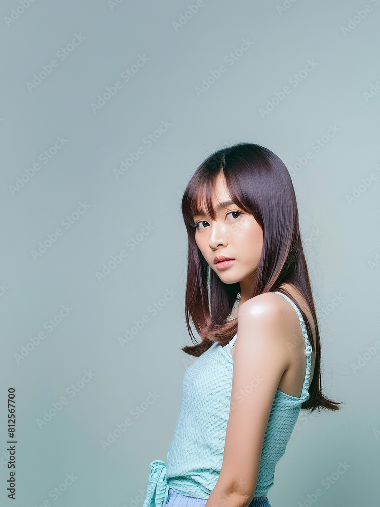 半身の日本人女性のポートレート写真 半身の日本人女性のポートレート写真
