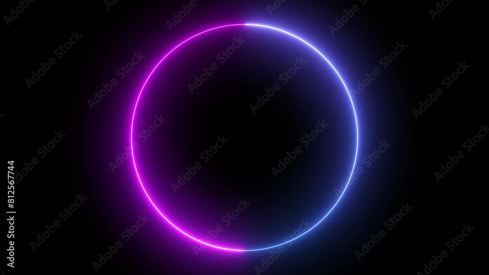 Neon circle gradient on dark backdrop. Neon circle gradient on dark backdrop.