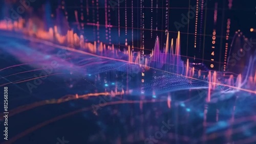 An animated sound wave with peaks and valleys indicating high and low-frequency zones.